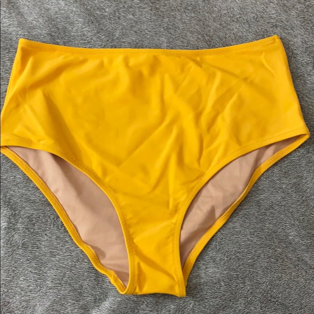 Yellow High Waist Bikini Bottom